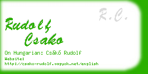 rudolf csako business card